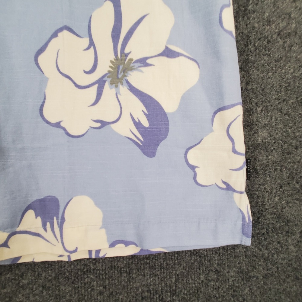 Ted Baker Shirt Mens XL TSP26VMT-20863 Brunnera Blue Floral Print NEW - Picture 6 of 11